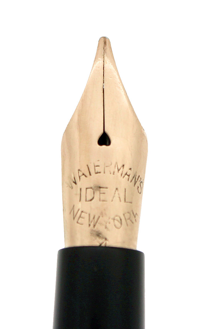 1917 WATERMAN 514 SMOOTH SOLID 14K GOLD OVERLAY STUB NIB FOUNTAIN PEN