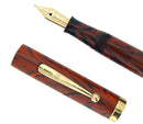 1920S WATERMAN 52 RED RIPPLE FOUNTAIN PEN XF TO BBB+ FLEX NIB RESTORED OFFERED BY ANTIQUE DIGGER