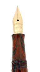 C1927 WATERMAN RED RIPPLE 52 1/2V FOUNTAIN PEN & PENCIL SET XF-BBB NIB RESTORED OFFERED BY ANTIQUE DIGGER