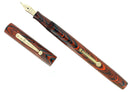 1920S WATERMAN 52 RED RIPPLE FOUNTAIN PEN XF TO BBB+ FLEXIBLE NIB RESTORED OFFERED BY ANTIQUE DIGGER
