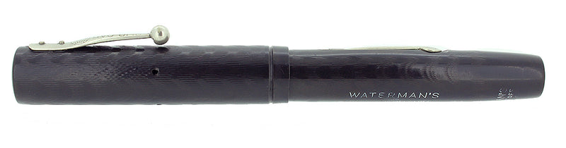 C1927 WATERMAN 52V BLACK CHASED HR FOUNTAIN PEN 14K F-BBB+ FLEX NIB RESTORED OFFERED BY ANTIQUE DIGGER
