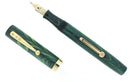 1920S WATERMAN 52V BLUE-GREEN RIPPLE F-BBB 2.16MM FLEX NIB FOUNTAIN PEN RESTORED OFFERED BY ANTIQUE DIGGER