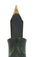 1920S WATERMAN 52V BLUE-GREEN RIPPLE F-BBB 2.16MM FLEX NIB FOUNTAIN PEN RESTORED OFFERED BY ANTIQUE DIGGER