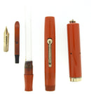 RESTORED WATERMAN 52V CARDINAL FOUNTAIN PEN W/18K GOLD FILLED TRIM F TO BBB FLEX NIB OFFERED BY ANTIQUE DIGGER