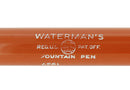 CIRCA 1927 WATERMAN 54 CARDINAL RED HARD RUBBER FOUNTAIN PEN BARREL OFFERED BY ANTIQUE DIGGER