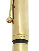 C1923 WATERMAN 552 1/2 SMOOTH SOLID 14K GOLD OVERLAY FOUNTAIN PEN RESTORED OFFERED BY ANTIQUE DIGGER