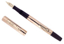 C1923 WATERMAN 552 1/2 SMOOTH SOLID 14K GOLD OVERLAY FOUNTAIN PEN RESTORED OFFERED BY ANTIQUE DIGGER