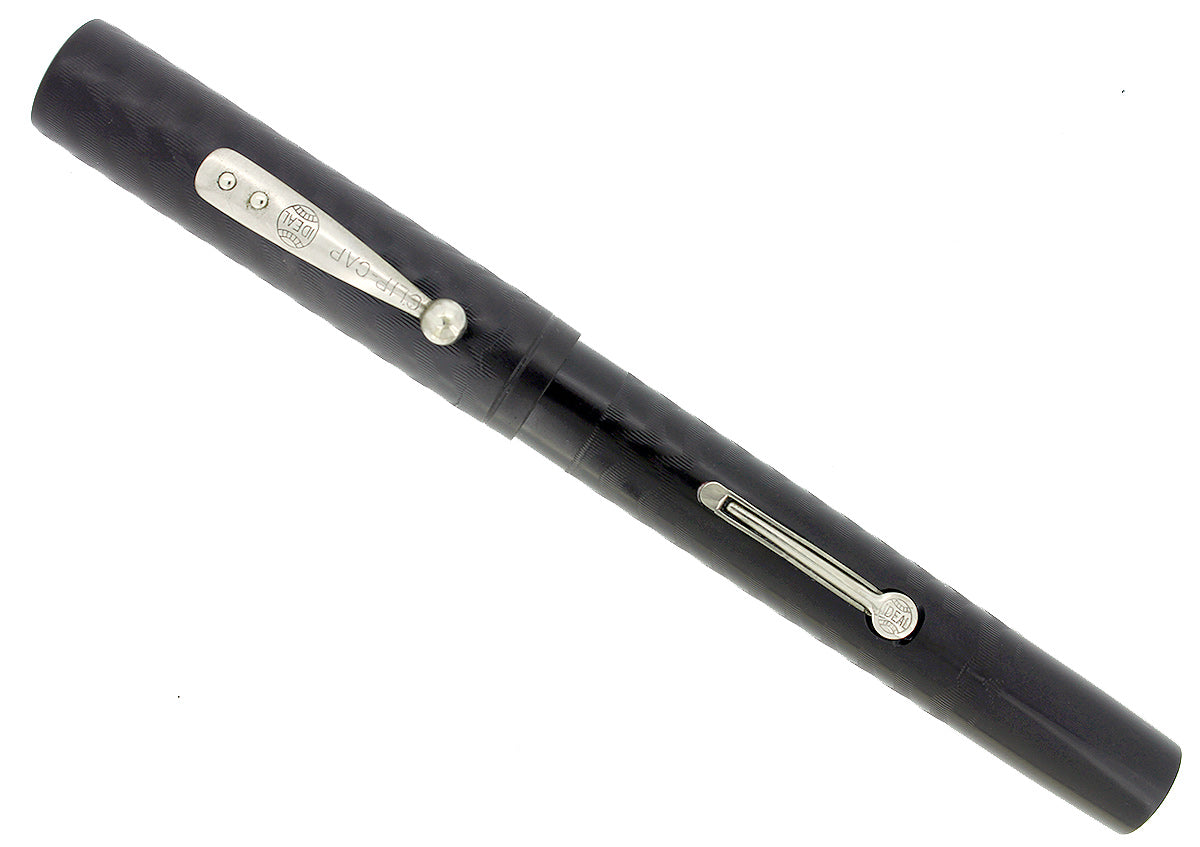 1920S WATERMAN #56 BLACK CHASED HR FLEXIBLE NIB F-BB FOUNTAIN PEN