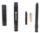1920s WATERMAN 58 BLACK CHASED HARD RUBBER FOUNTAIN PEN MANIFOLD NIB RESTORED OFFERED BY ANTIQUE DIGGER