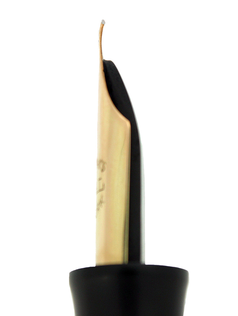 1920s WATERMAN 58 BLACK CHASED HARD RUBBER M-BBB+ FLEX NIB FOUNTAIN PE
