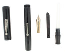 1920s WATERMAN 58 BLACK CHASED HARD RUBBER M-BBB+ FLEX NIB FOUNTAIN PEN RESTORED OFFERED BY ANTIQUE DIGGER