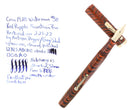 CIRCA 1928 WATERMAN 58 RED RIPPLE F-BBB FLEX NIB FOUNTAIN PEN RESTORED OFFERED BY ANTIQUE DIGGER
