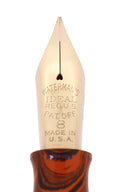 CIRCA 1928 WATERMAN 58 RED RIPPLE F-BBB FLEX NIB FOUNTAIN PEN RESTORED OFFERED BY ANTIQUE DIGGER