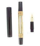 CIRCA 1907 WATERMAN 612 EYEDROPPER PEARL SLAB FOUNTAIN PEN F-BBB NIB RARE RESTORED OFFERED BY ANTIQUE DIGGER
