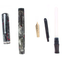 CIRCA 1930S WATERMAN 94 GRAY & RED MARBLED FOUNTAIN PEN F-BB FLEX NIB RESTORED OFFERED BY ANTIQUE DIGGER