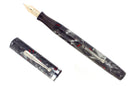 EARLY 1930S WATERMAN 94 GRAY & RED MARBLED FOUNTAIN PEN F-BB FLEX NIB RESTORED OFFERED BY ANTIQUE DIGGER