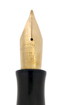 CIRCA 1930S WATERMAN 94 GRAY & RED MARBLED FOUNTAIN PEN F-BB FLEX NIB RESTORED OFFERED BY ANTIQUE DIGGER