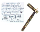 CIRCA 1930S WATERMAN 94 MOSS AGATE FOUNTAIN PEN F-BB FLEX 14K
