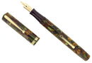 CIRCA 1930S WATERMAN 94 MOSS AGATE FOUNTAIN PEN F-BB FLEX 14K