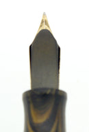 1920s WATERMAN 94 OLIVE RIPPLE M-BBB 2.24MM FLEX NIB FOUNTAIN PEN RESTORED OFFERED BY ANTIQUE DIGGER