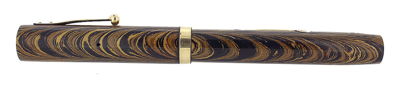 1920s WATERMAN 94 OLIVE RIPPLE M-BBB 2.24MM FLEX NIB FOUNTAIN PEN RESTORED OFFERED BY ANTIQUE DIGGER