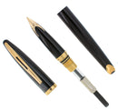 WATERMAN CARENE FOUNTAIN PEN JET BLACK WITH GOLD PLATED TRIM 18K MEDIUM NIB MINT IN BOX OFFERED BY ANTIQUE DIGGER