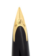 WATERMAN CARENE FOUNTAIN PEN JET BLACK WITH GOLD PLATED TRIM 18K MEDIUM NIB MINT IN BOX OFFERED BY ANTIQUE DIGGER