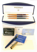 WATERMAN EDSON FOUNTAIN PEN SAPPHIRE BLUE MINT CONDITION WITH BOX AND PAPERS OFFERED BY ANTIQUE DIGGER