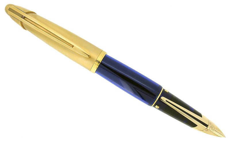 WATERMAN EDSON FOUNTAIN PEN SAPPHIRE BLUE MINT CONDITION WITH BOX AND PAPERS OFFERED BY ANTIQUE DIGGER