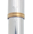 WATERMAN GENTLEMAN STERLING SILVER FLUTED FOUNTAIN PEN 18K BROAD NIB RESTORED OFFERED BY ANTIQUE DIGGER