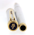 WATERMAN GENTLEMAN STERLING SILVER FLUTED FOUNTAIN PEN 18K BROAD NIB RESTORED OFFERED BY ANTIQUE DIGGER