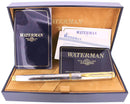 WATERMAN GENTLEMAN STERLING SILVER FLUTED FOUNTAIN PEN 18K BROAD NIB ORIGINAL BOX RESTORED OFFERED BY ANTIQUE DIGGER
