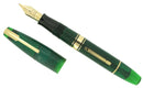 1940 TRANSPARENT GREEN WATERMAN 100 YEAR OVERSIZE FOUNTAIN PEN XF-B SEMI-FLEX NIB RESTORED OFFERED BY ANTIQUE DIGGER OFFERED BY ANTIQUE DIGGER
