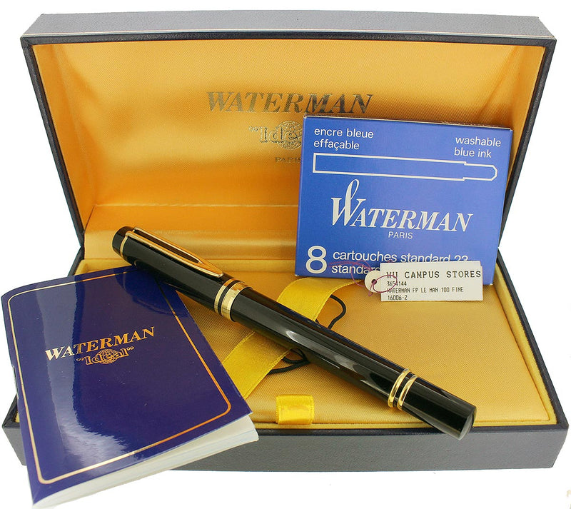 WATERMAN IDEAL LE MAN 100 FOUNTAIN PEN FINE GLOBE NIB MINT IN BOX OFFERED BY ANTIQUE DIGGER