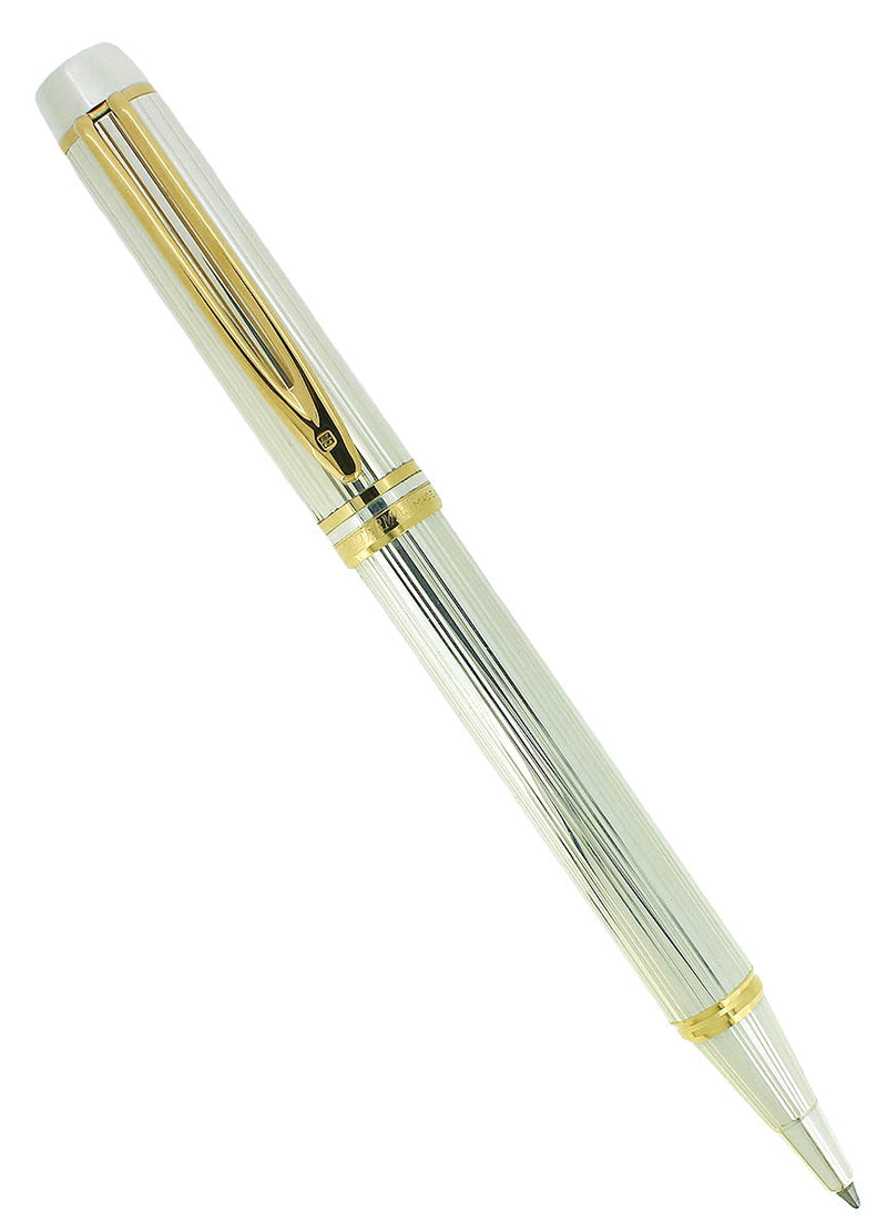 CIRCA 1989 WATERMAN LE MAN 100 STERLING SILVER GODRON PATTERN BALLPOINT PEN WITH BOX/PAPERS OFFERED BY ANTIQUE DIGGER
