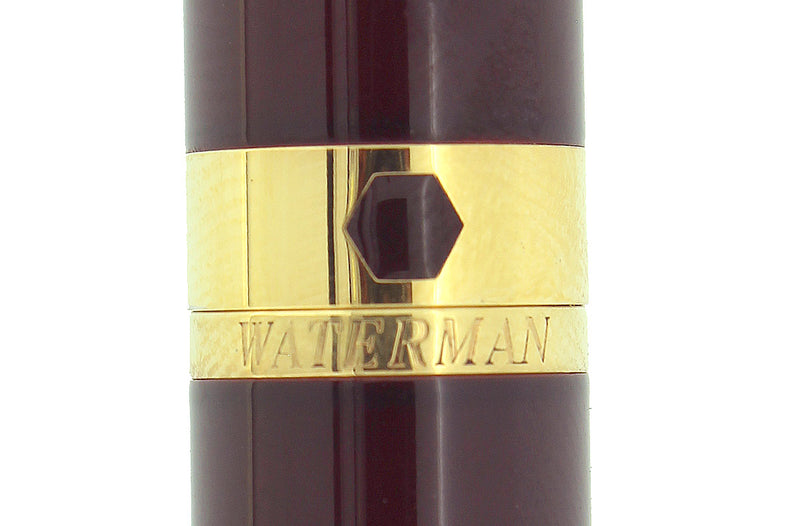 WATERMAN L'ETALON BURGUNDY FOUNTAIN PEN MEDIUM NIB MINT IN BOX OFFERED BY ANTIQUE DIGGER