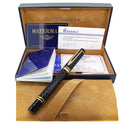 C1989 WATERMAN LE MAN 100 OPERA BLACK CHASED FOUNTAIN PEN WITH BOX AND PAPERS FINE NIB OFFERED BY ANTIQUE DIGGER