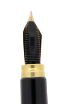 C1989 WATERMAN LE MAN 100 OPERA BLACK CHASED FOUNTAIN PEN WITH BOX AND PAPERS FINE NIB OFFERED BY ANTIQUE DIGGER