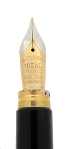 C1989 WATERMAN LE MAN 100 OPERA BLACK CHASED FOUNTAIN PEN WITH BOX AND PAPERS FINE NIB OFFERED BY ANTIQUE DIGGER