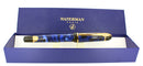 1990S WATERMAN PHILEAS BLUE MARBLE GOLD TRIM FOUNTAIN PEN NEW IN BOX NEVER INKED OFFERED BY ANTIQUE DIGGER