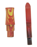 C1928 WATERMAN 94 ROSE RIPPLE HARD RUBBER FOUNTAIN PEN SECTION & FEED PART OFFERED BY ANTIQUE DIGGER