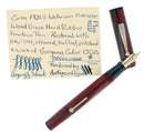 CIRCA 1920s WATERSON OVERSIZE RED WOODGRAIN HARD RUBBER FOUNTAIN PEN IN RESTORED CONDITION OFFERED BY ANTIQUE DIGGER