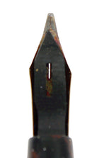 C1908 PAUL E. WIRT TAPER CAP MOTTLED RED HARD RUBBER FOUNTAIN PEN RESTORED OFFERED BY ANTIQUE DIGGER