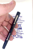 CIRCA 1927 WATERMAN 52 BLACK CHASED HR FOUNTAIN PEN M-BBB 2.45MM FLEX NIB MINT
