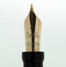 CIRCA 1924 CONKLIN SENIOR ENDURA BLACK HARD RUBBER CRESCENT FILLER FOUNTAIN PEN