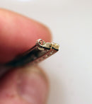 VICTORIAN  14K WHITE GOLD & PLATINUM TOP DIAMOND SAPPHIRE FILIGREE BAR PIN OFFERED BY ANTIQUE DIGGER