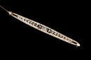 VICTORIAN  14K WHITE GOLD & PLATINUM TOP DIAMOND SAPPHIRE FILIGREE BAR PIN OFFERED BY ANTIQUE DIGGER