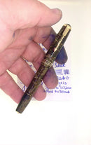 1938 PARKER GOLDEN PEARL STANDARD SOUTH AMERICAN VACUMATIC DOUBLE JEWEL FOUNTAIN PEN RESTORED