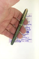 1946 PARKER VACUMATIC EMERALD PEARL FOUNTAIN F-BB 1.71MM FLEX NIB PEN RESTORED