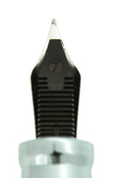 LEVENGER PLUMPSTER TIDES "BLUE & BROWN SWIRL" ACRYLIC FOUNTAIN PEN FINE NIB OFFERED BY ANTIQUE DIGGER